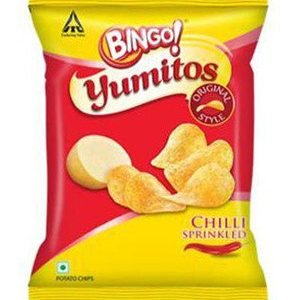 Bingo Yumitos Potato Chips - Original Style, Chilli, 35 gm