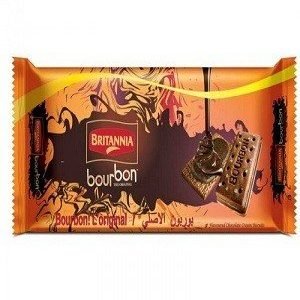 Britannia Bourbon Cream Biscuit – Chocolate Flavor, 60 gm pouch