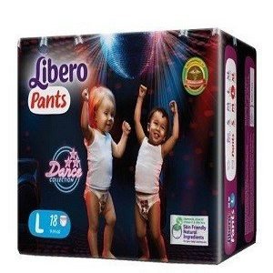 Libero Pant Diapers – L, 18 pc Pouch