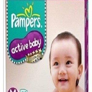 Pampers Active Baby Diapers – Medium Size, 90 pcs Pouch