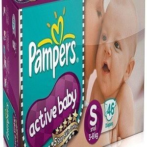 Pampers Active Baby Diapers – Samll Size, 46 pcs