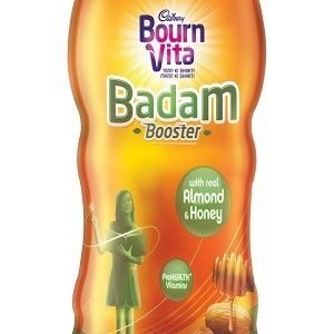 Bournvita Badam Booster Chocolate Drink Honey And Almond 400 Grams Jar