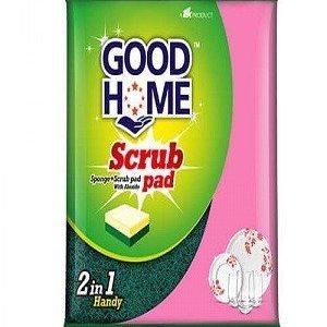 Good Home Scrub Pad – 2 in 1 (Sponge+scrub pad), 1 pc