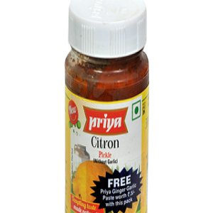 Priya Pickle – Citron (without Garlic), 300 gm Bottle