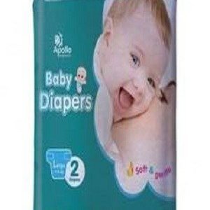 Apollo Pharmacy Baby Diapers – Large, 2 pcs