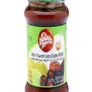 Double horse Pickle – Hot & Sweet Dates, 150 gm Bottle
