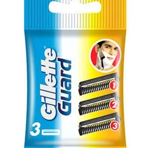 Gillette Manual Shaving Razor Blades Guard Cartridge 3 Pcs Pouch