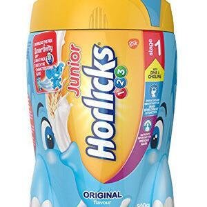Horlicks Junior Health And Nutrition Drink Original Flavour Stage 1 2 3 years 500 gm Jar