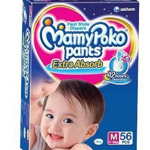 Mamy Poko Pants Style Diapers Medium 7-12 Kg, 56 pcs