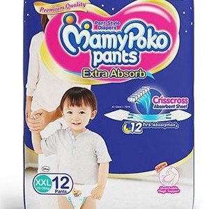 Mamy Poko Pants Style Diapers -Xxl, 15-25 Kg, 12 pcs Pouch