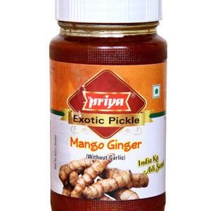Priya Pickle – Mango Ginger (without Garlic), 300 gm Bottle