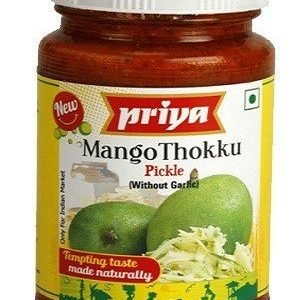 Priya Pickle – Mango Thokku (Without Garlic), 300 gm Bottle