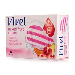 Vivel Bathing Soap Mixed Fruit Cream 100 Grams