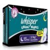 Whisper Sanitary Pads Maxi Overnight XL Wings 15 Pads