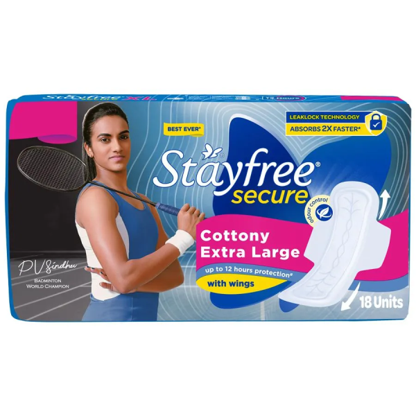 STAYFREE SECURE COTTONY XL 18 PADS