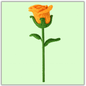 Handmade Crochet Bangalore Rose Orange Big Return Gift Crochet Bangalore Rose Orange Big