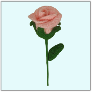 Handmade Crochet  Bangalore Rose Peach Big