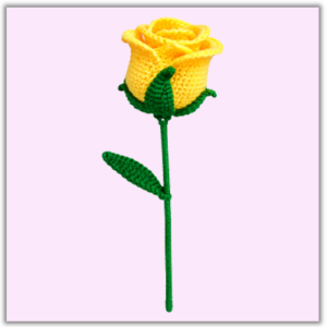 Handmade Crochet Bangalore Rose Yellow Big Return Gift Crochet Bangalore Rose Yellow Big
