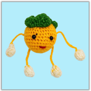 Handmade Crochet Octopus Yellow