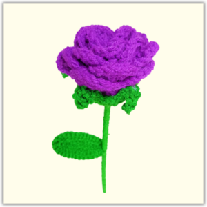 Handmade Crochet Rose Lavender Big