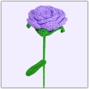 Handmade Crochet Rose Light Purple Big