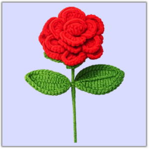 Handmade Crochet Rose Red Small Return Gift Crochet Rose Red Small