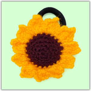 Handmade Crochet Sunflower Hair Band