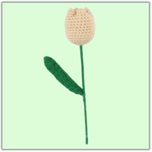 Handmade Crochet Tulip Cream Big Return Gift Crochet Tulip Cream Big