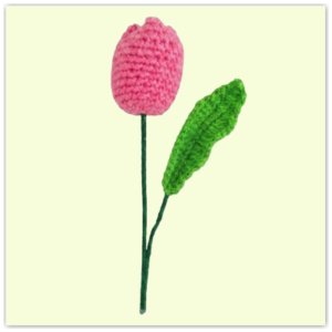Handmade Crochet Tulip Peach Small